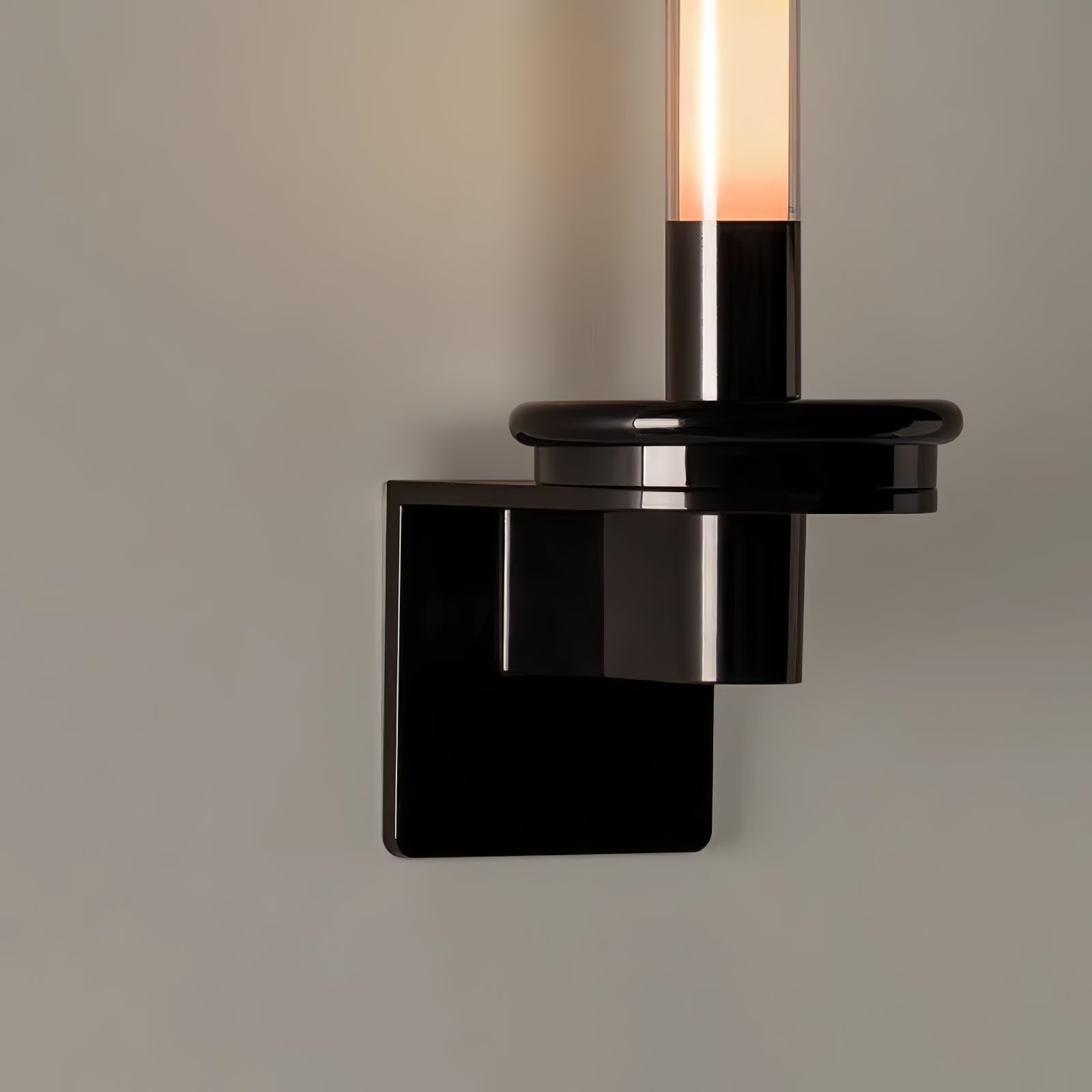 Cylindrical Glass Contemporary Wall Sconce