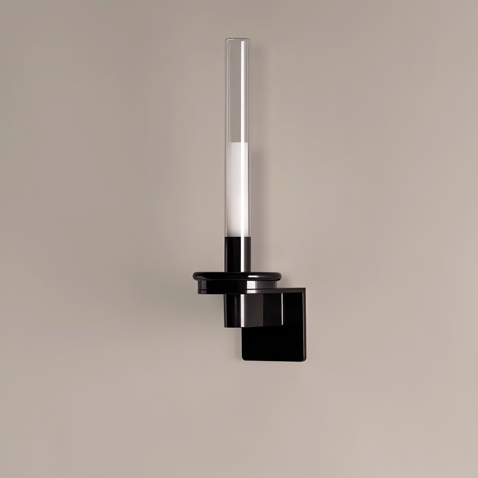 Cylindrical Glass Contemporary Wall Sconce