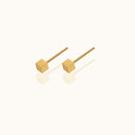 Load image into Gallery viewer, Yasuko Minimalist Cube Stud Earrings