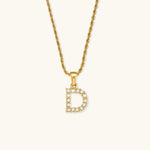 Load image into Gallery viewer, Maeve Diamond Initial Letter Necklace