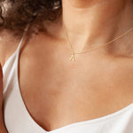 Load image into Gallery viewer, 14k Sleek Serif Initial Necklace