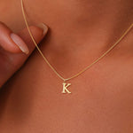 Load image into Gallery viewer, 14k Sleek Serif Initial Necklace