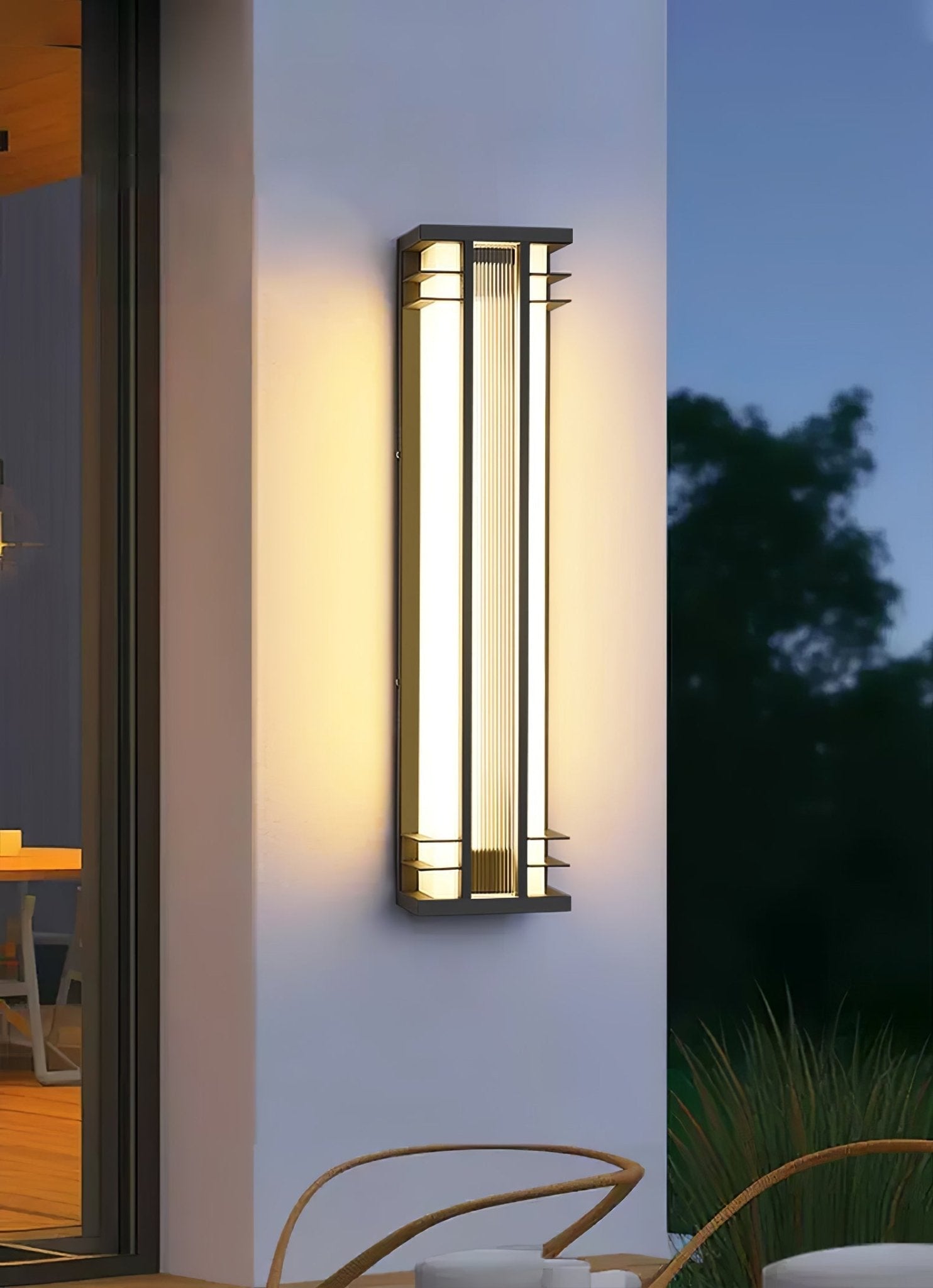Vertical Stainless Steel Contemporary Wall Light