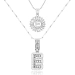 Load image into Gallery viewer, 2pc 14k Diamond Letter Initial Necklaces