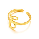 Load image into Gallery viewer, Adjustable Italic Cursive Letter Initial Ring