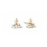 Load image into Gallery viewer, Isabella Trinity Pearl Stud Earrings