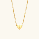 Load image into Gallery viewer, Heart Initial Gold Necklace