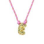 Load image into Gallery viewer, Chunky Gemstone Accented Initial Rope Necklace