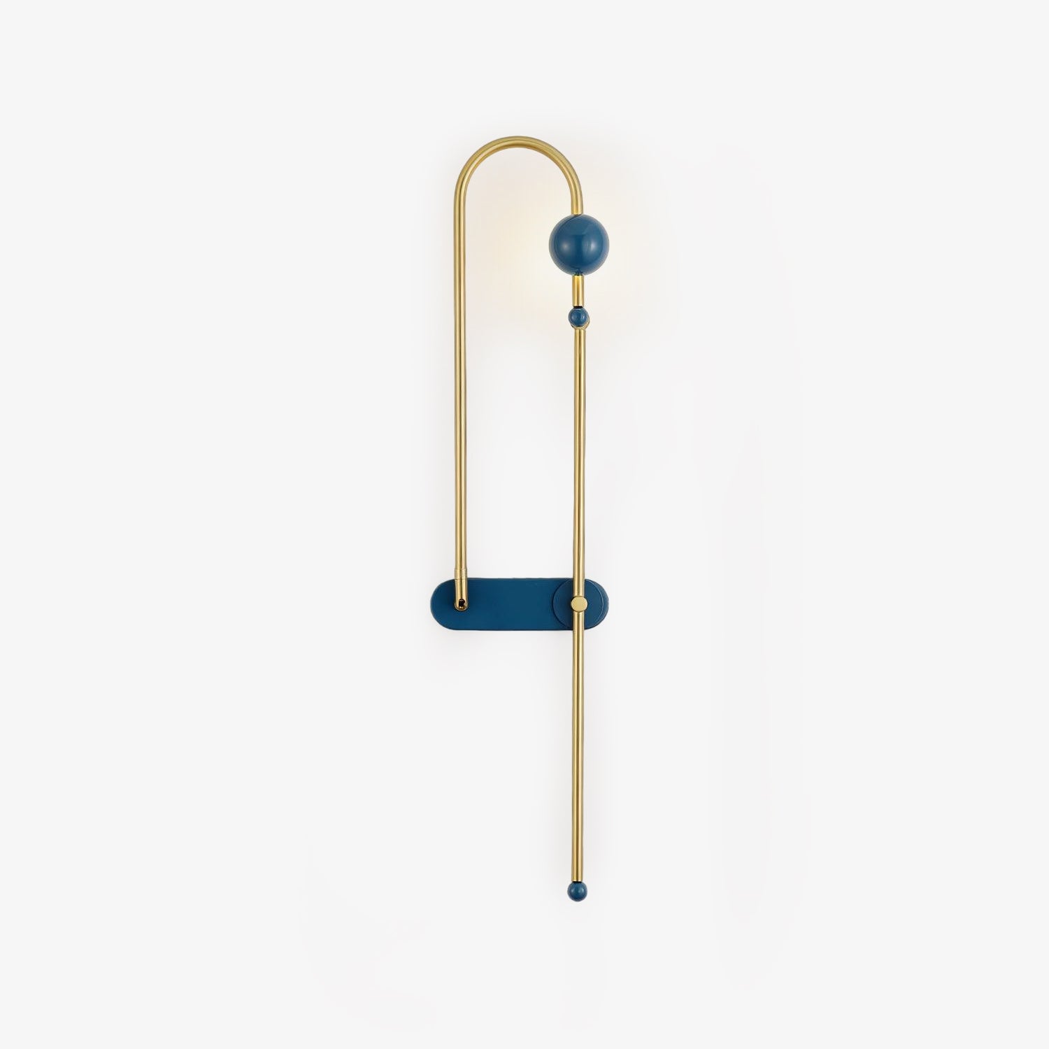 Curved Looped Metal Contemporary Wall Lamp