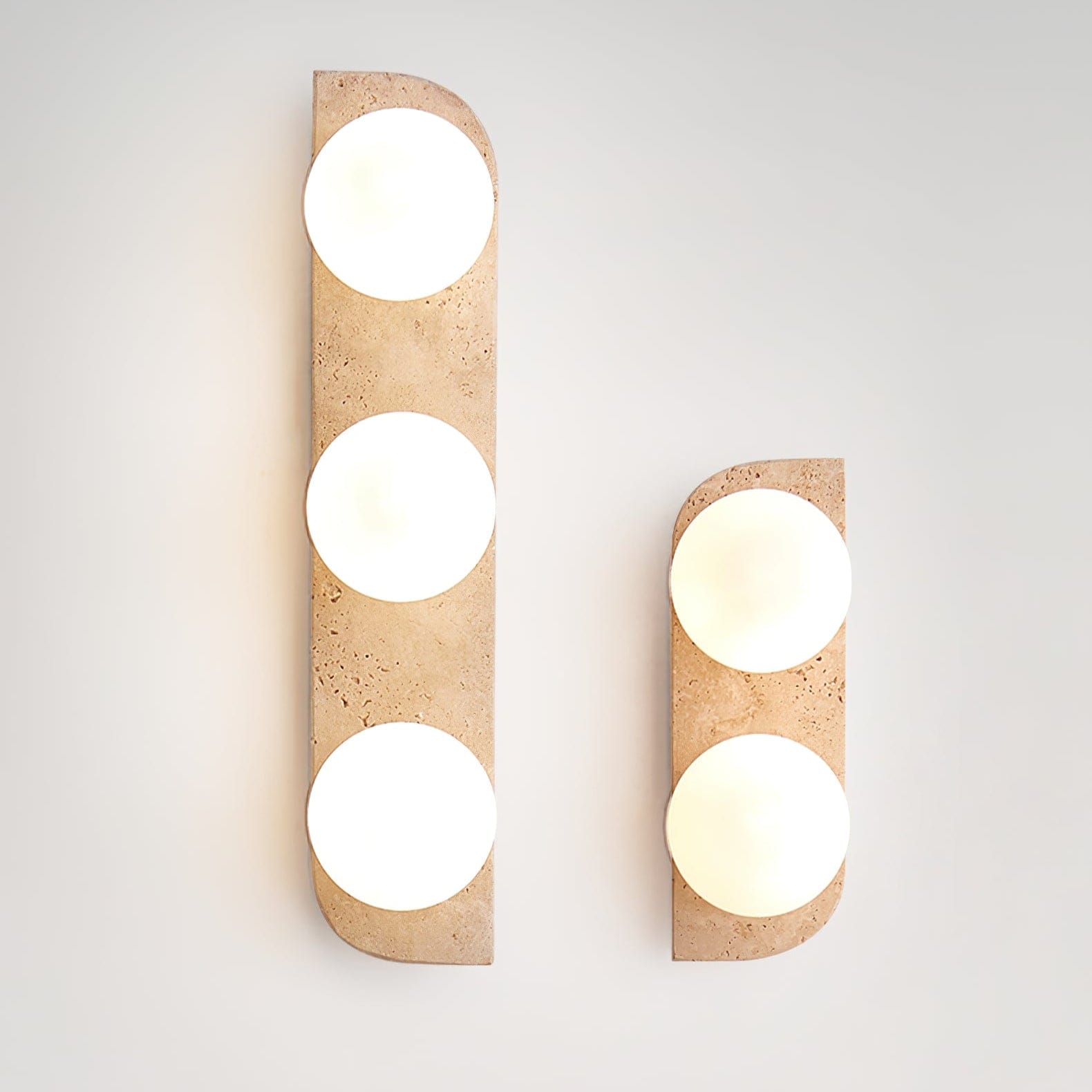 Spherical Travertine Contemporary Wall Light