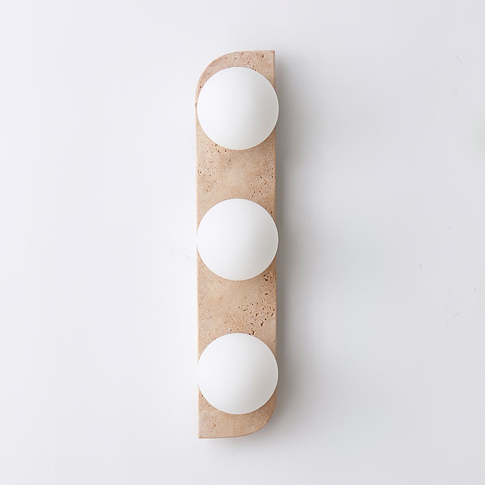 Spherical Travertine Contemporary Wall Light