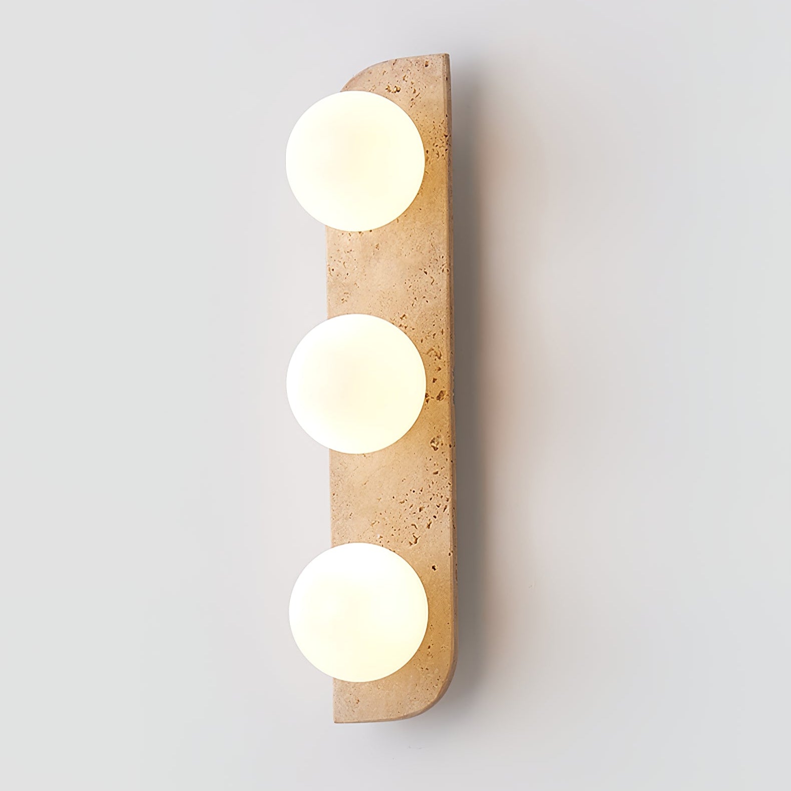 Spherical Travertine Contemporary Wall Light