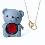 Load image into Gallery viewer, Romantic Bear Personalized Eternal Hearts Necklace