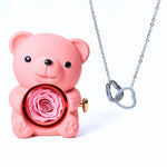 Load image into Gallery viewer, Romantic Bear Personalized Eternal Hearts Necklace