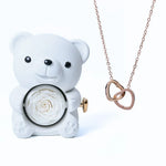 Load image into Gallery viewer, Romantic Bear Personalized Eternal Hearts Necklace