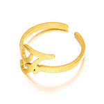 Load image into Gallery viewer, Adjustable Italic Cursive Letter Initial Ring