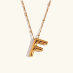 Load image into Gallery viewer, Balloon Gold Initial Necklace