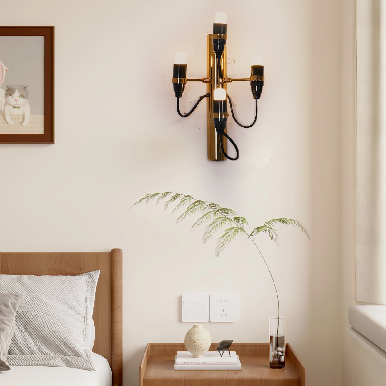 Mirror Polished Steel Contemporary Wall Lamp