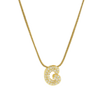 Load image into Gallery viewer, Diamond Bubble Letter Initial Necklace