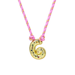Load image into Gallery viewer, Chunky Gemstone Accented Initial Rope Necklace