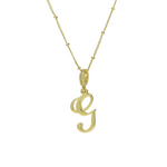 Load image into Gallery viewer, Elegant Cursive Font Satellite Chain Initial Necklace