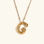Load image into Gallery viewer, Balloon Gold Initial Necklace