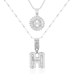 Load image into Gallery viewer, 2pc 14k Diamond Letter Initial Necklaces