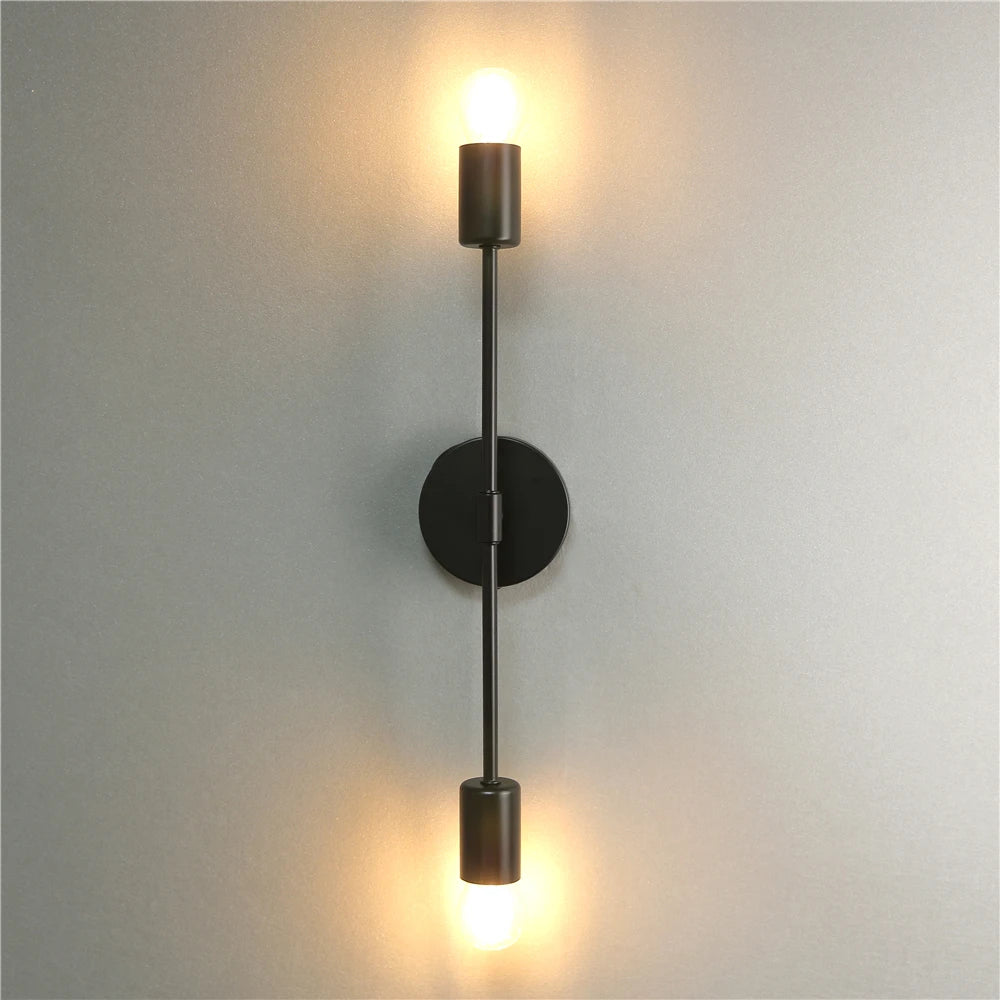 Iron Frame Double Head Indoor Wall Light Fixture