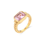 Load image into Gallery viewer, Chunky Cross Striped Baguette Diamond Ring