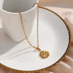 Load image into Gallery viewer, Dainty Diamond Evil Eye Necklace