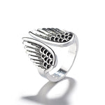 Load image into Gallery viewer, Vintage-Style Angel Wing Ring in Sterling Silver