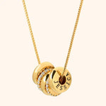 Load image into Gallery viewer, 18k Personalized Name Dainty Diamond Disc Necklace