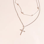Load image into Gallery viewer, Dainty Layered Choker and Cross Necklace