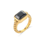 Load image into Gallery viewer, Chunky Cross Striped Baguette Diamond Ring