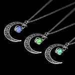 Load image into Gallery viewer, Glowing Moon Crystal Healing Necklace