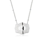 Load image into Gallery viewer, Dainty Belt Buckle Letter Initial Necklaces