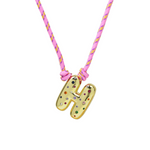 Load image into Gallery viewer, Chunky Gemstone Accented Initial Rope Necklace
