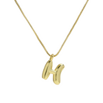 Load image into Gallery viewer, Chunky Feminine Letter Initial Necklace