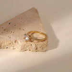 Load image into Gallery viewer, Adjustable Classic 6 Prong Dainty Diamond Ring