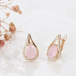 Load image into Gallery viewer, Dainty Rose Gold Water Drop Earrings