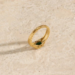 Load image into Gallery viewer, Cross Striped Baguette Diamond Ring