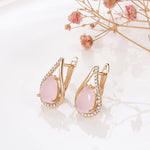 Load image into Gallery viewer, Dainty Rose Gold Water Drop Earrings