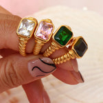 Load image into Gallery viewer, Chunky Cross Striped Baguette Diamond Ring