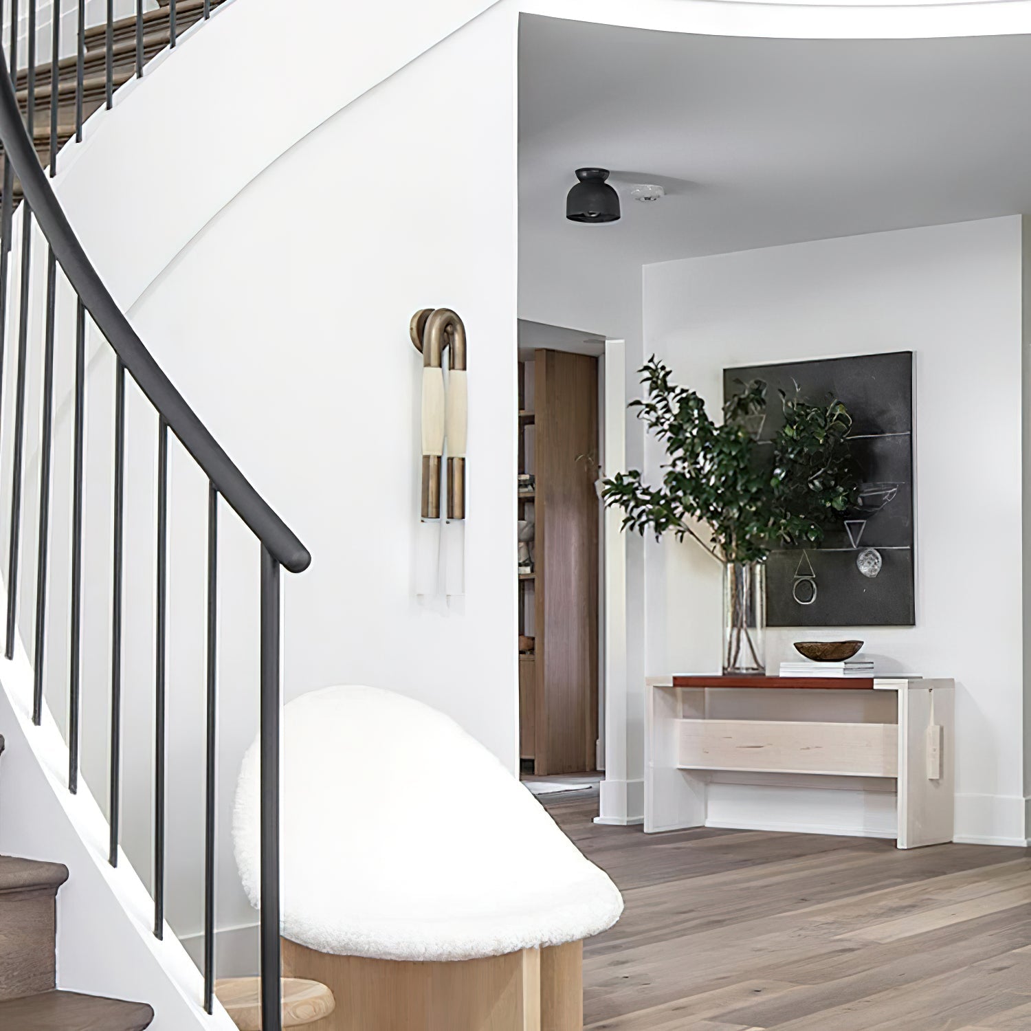 Horsehair Textured Crystal Glass Wall Lamp