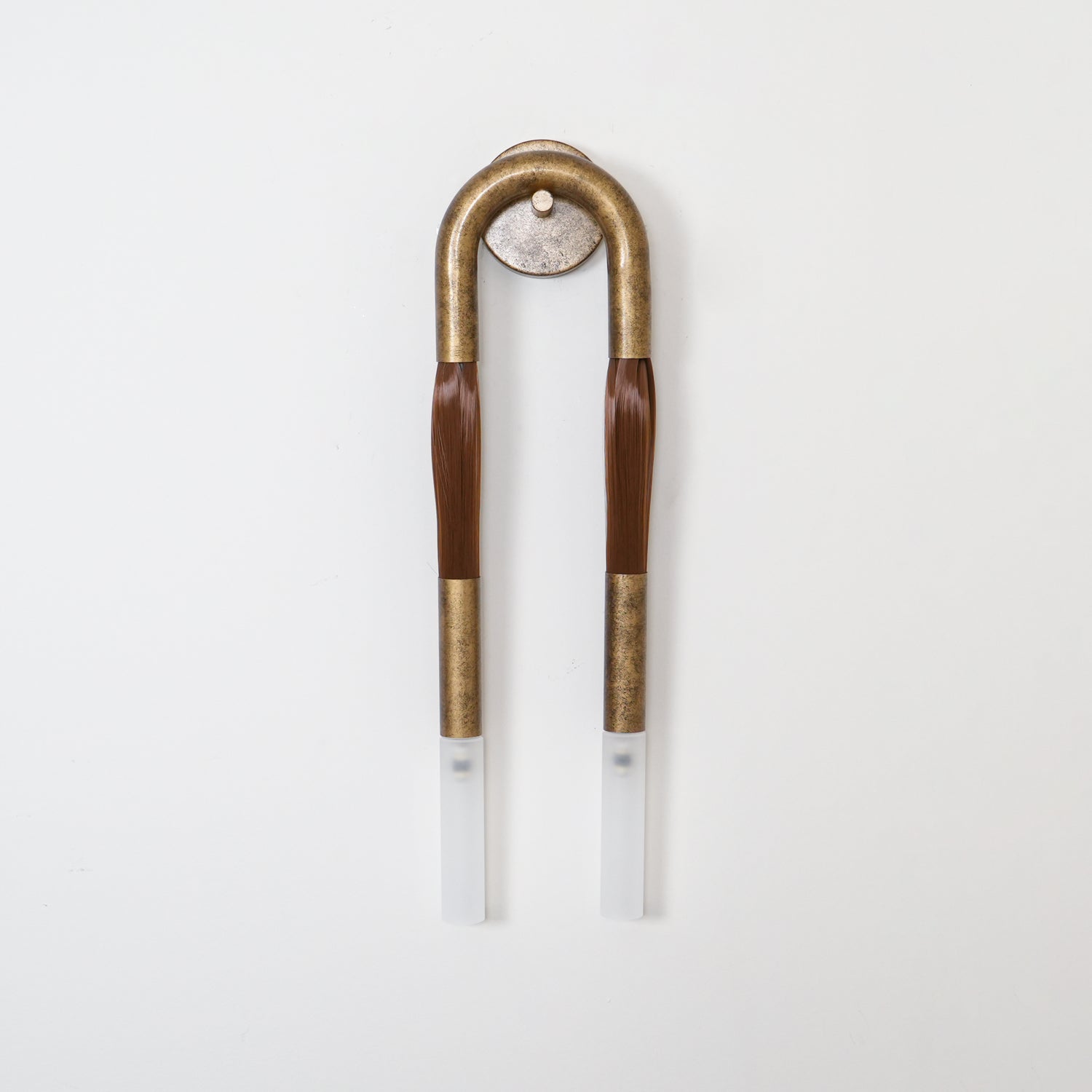 Horsehair Textured Crystal Glass Wall Lamp