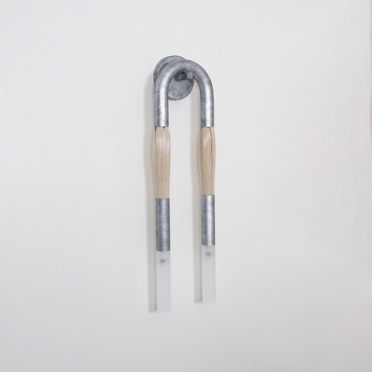 Horsehair Textured Crystal Glass Wall Lamp