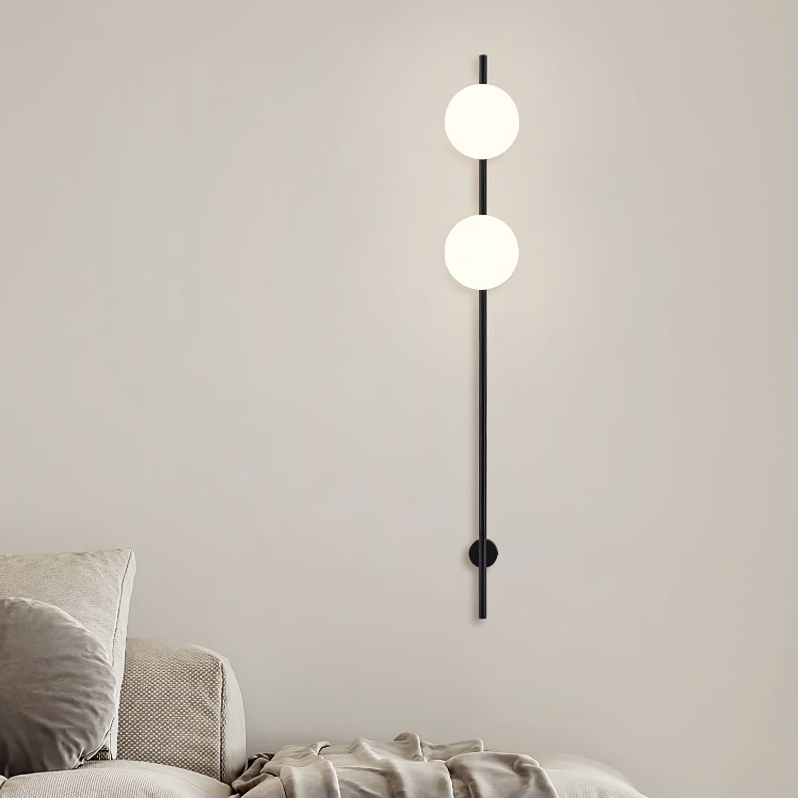 White Glass Scandinavian Inspired Wall Light