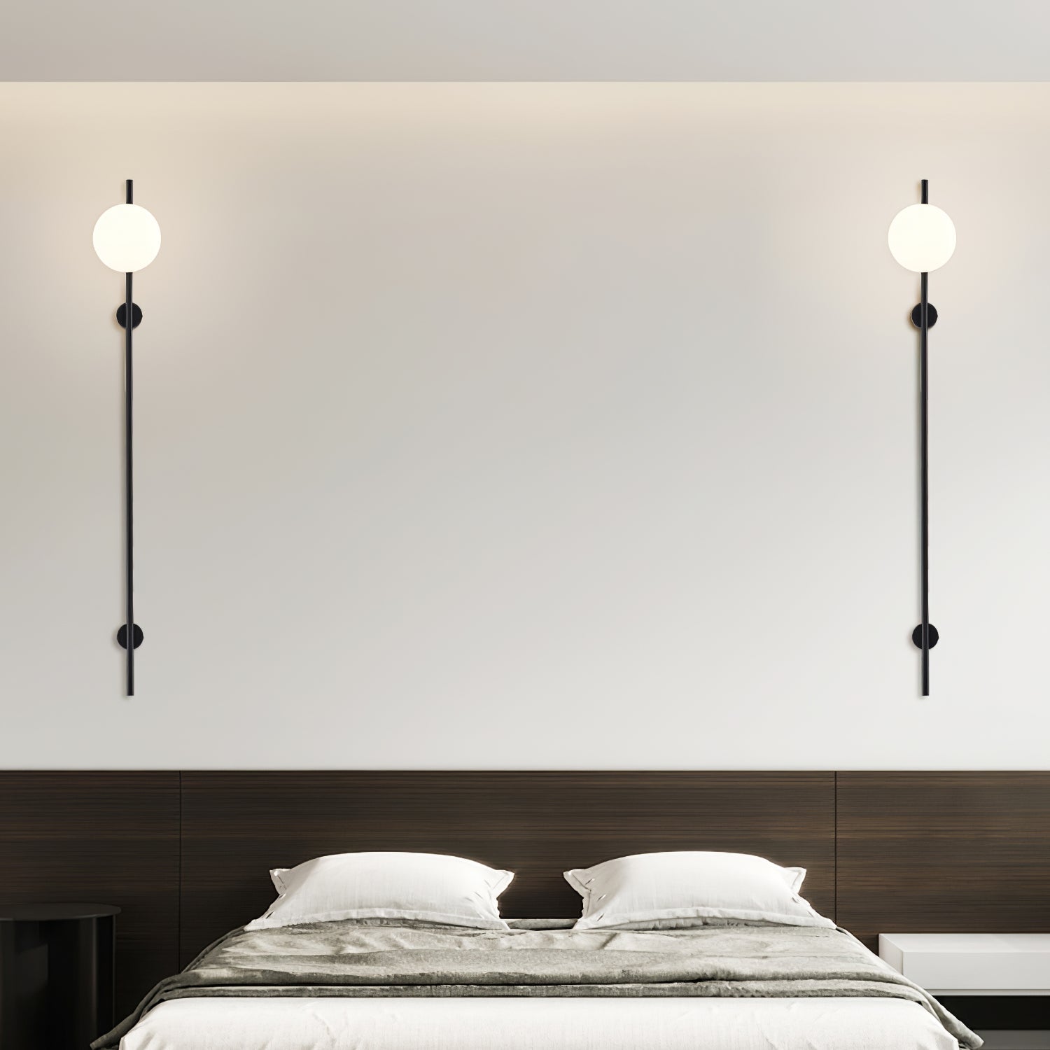 White Glass Scandinavian Inspired Wall Light