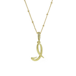 Load image into Gallery viewer, Elegant Cursive Font Satellite Chain Initial Necklace