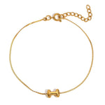 Load image into Gallery viewer, Dainty Bubble Letter Initial Bracelet
